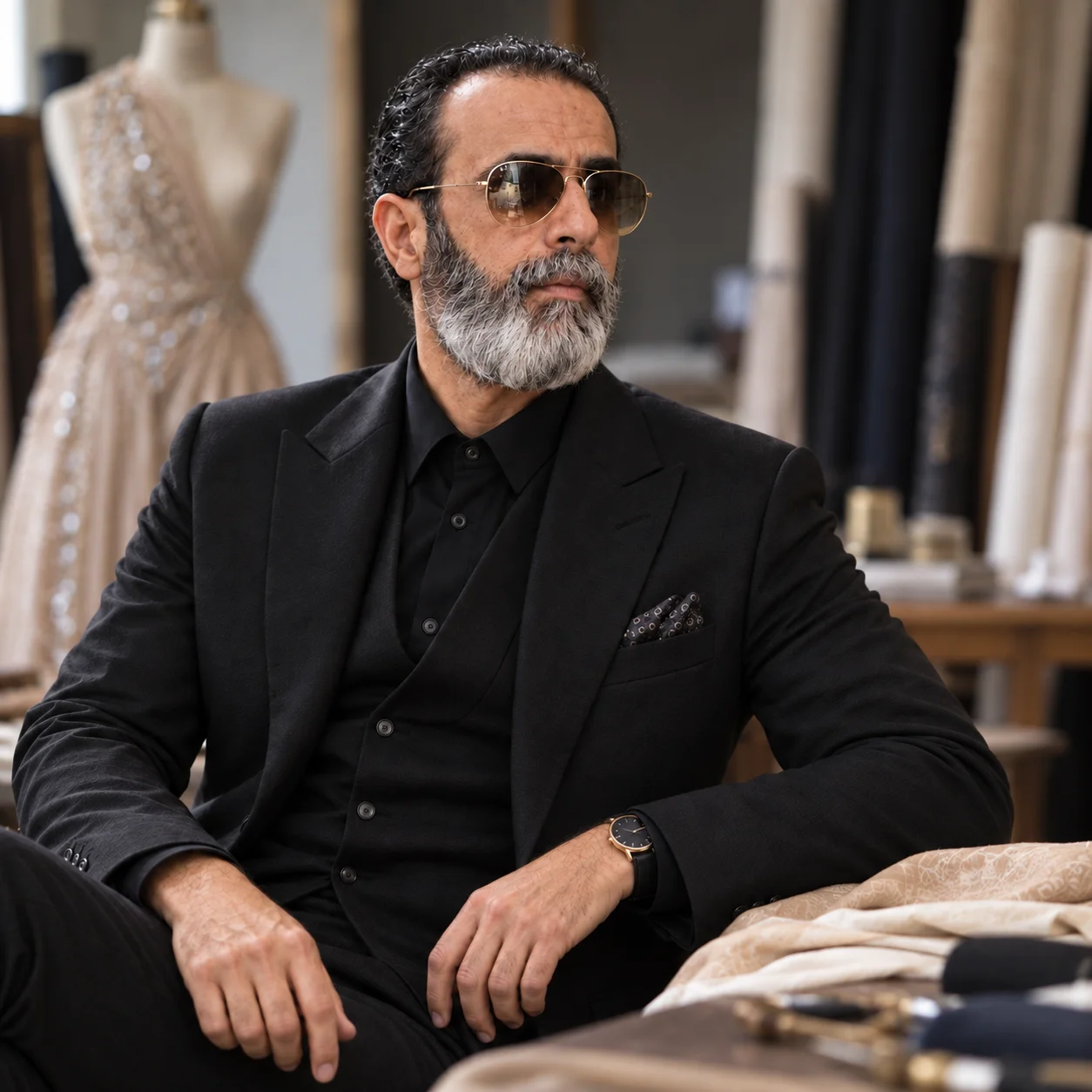 Designer Amjad Hamouri in the House atelier